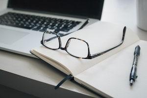 Book and Glasses